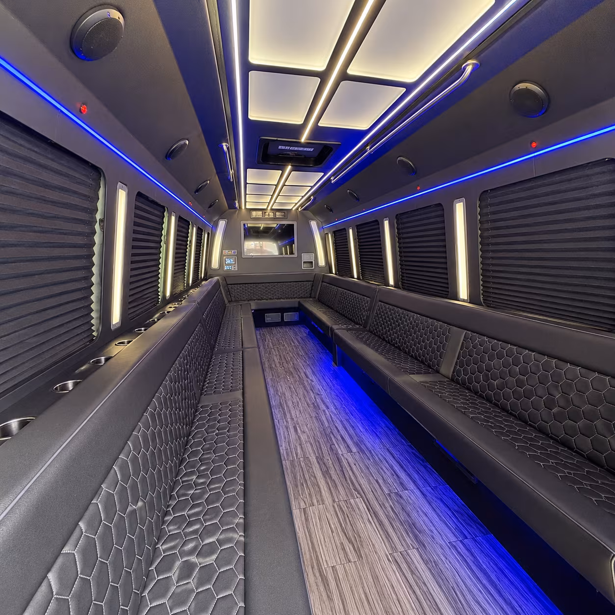 marietta 30 passenger party bus interior