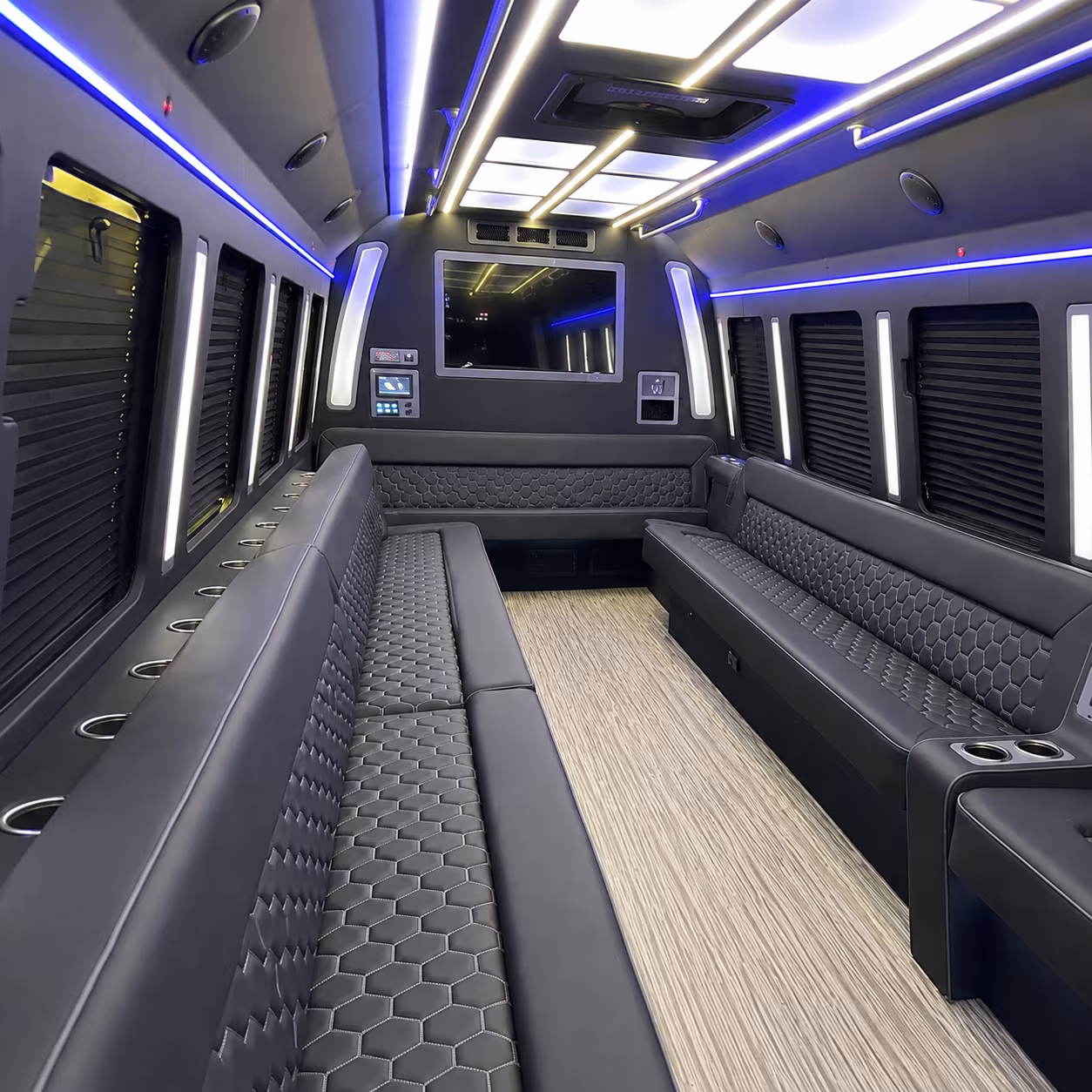 marietta 40 passenger party bus inside