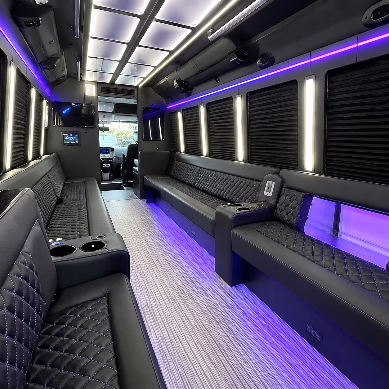 marietta party bus rental interior
