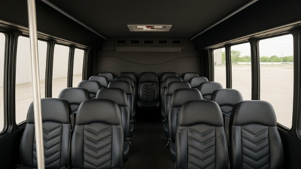 Interior of Charter Bus Company Atlanta's 30 Passenger Minibus in Atlanta