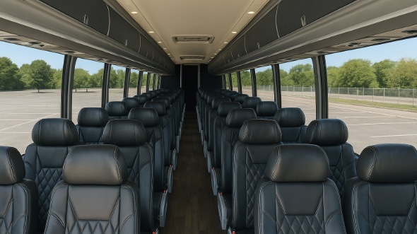 Interior of Charter Bus Company Montgomery's 56 Passenger Charter Bus in Montgomery