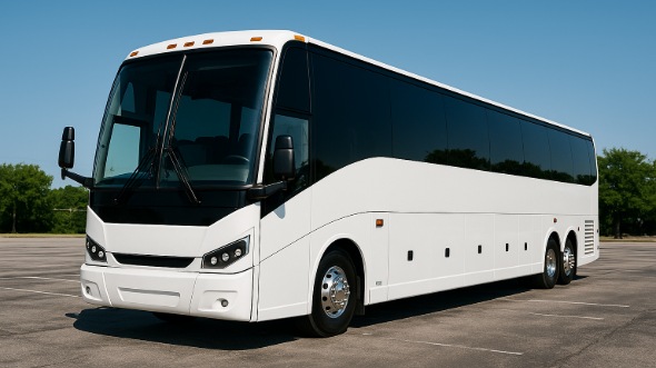 Exterior of Charter Bus Company Johns Creek's 56 Passenger Charter Bus in Johns Creek